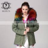 Hot Selling Warm Raccoon Parka Coat With Fur Hood Snow Real Fur Jackets thumbnail-3