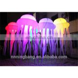 party decorating inflatable jellyfish balloon with led light