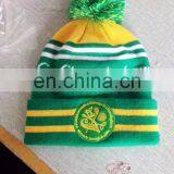 Hipster Beanie White Knit Hat Fabric Beanie Knit Hat thumbnail-3