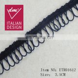 Wholesale Hot selling braided trim with elastic tape for garments