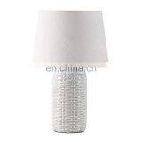 New Design of Rattan Pattern Ceramic Desk Lamp for Indoor Room thumbnail-6