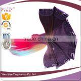 Fashion Ombre Straight Synthetic Fiber Two Tone Color Easy Clips Hair Extension thumbnail-4