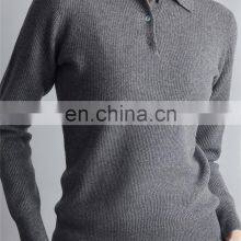 Women Casual Polo Neck Honeycomb Knit Grainy Cashmere Pullover Sweater thumbnail-2