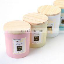 Tumbler 4oz 6oz 8oz White Empty Massage Custom Clear Scented Frosted Matte Amber Black Glass Candle Jar With Wooden Lid And Box thumbnail-5