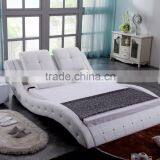 Muses 2016 New Modern Bedroom Furniture ,Chesterfield King Size Genuine Leather Bed