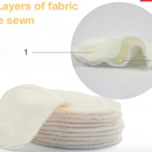 Reusable Eco Friendly Bamboo Fiber Cotton Cosmetic Remover Double Layer Pad thumbnail-3