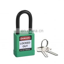 Industrial Top Security 38mm Pad locks Loto ABS Safety Padlock with Key