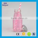 New Design 350ml Glass Juice Bottle Clear Glass Milk Beverage Bottle thumbnail-4