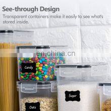 14 PCS Airtight Food Storage Containers Set With Lids for Flour Sugar and Cereal Plastic Dry Food Canisters thumbnail-5