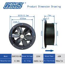High Quality External Rotor Axial Flow Fan 200FZY-DB 220V 380V IP44 Cooling Fan thumbnail-3