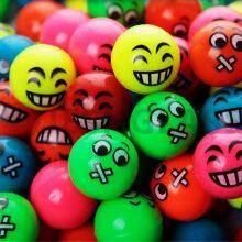 Factory Wholesale Various Design High Bouncy Ball Emoji Bouncy Toy Rubber Balls thumbnail-4