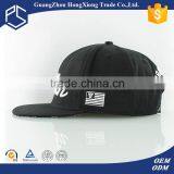 High Quality Black Custom Black 3D Embroidered Snapback Hats thumbnail-2