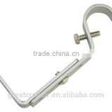 Silver Adjustable Metal Curtain Rod Bracket for 5/8" (16mm) Curtain Rod