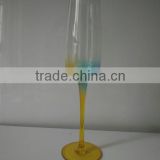 Colorful Glass Drinking Cup Goblet Tall Glass Wine Cup Wine Glass Welcomed Glass Goblet Cup Glass Wine Cup