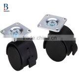 China High Quality Cheap 1.5 Inches Black Suitcase Nylon Plastic Fixed Furniture Caster Wheels thumbnail-4