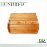 Hot Sale Bamboo Bread Storage Box With Food Safe Oiled Finishing, Totally Bamboo Material Bamboo Bread Box thumbnail-2