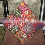 COLLECTIABLE DECORATIVE PATCHWORK CUSHION COVERS MADE FROM ANTIQUE TEXTILES FABRIC FROM INDIA PAKISTAN AFGANISTAN thumbnail-1