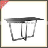 Modern Iron Metal Model Tempered Glass10 Seater Dining Table Set