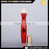 Plastic no Leakage Plated Red 15ml Empty Perfume Roll on Bottle
