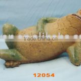 garden decoration, ceramic garden frog