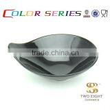 French Style Red Lacquer Glass Salad Bowl