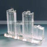 Crystal 3D buildings model for office decoration or wedding decoration