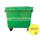 Large plastic dustbin with wheels