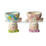 Hand-painted Rabbit Ceramic Novelty Egg Holder