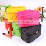 2016 Beauiful Cusmetic Bags Pure Color Middle Size Nylon Lady Handbags thumbnail-3