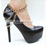 Fashion luxury sexy drapped foot anklet heel shoe jewelry (AK100004-1)