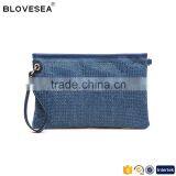 Small Bling Rhinestone Denime Bag With Wristlet Strap Women Navy Blue Crossbody Bag thumbnail-1