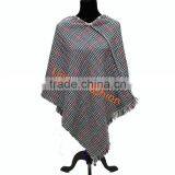 New Print Poncho Fabric Cotton Scarf thumbnail-1