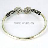 Excellent !! Flower Shape Plain 925 Sterling Silver Bracelet, For Beautiful Wrist, Fresh Silver Jewellery thumbnail-4