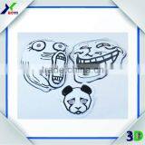 Black and White Round Shape PVC Cute Funny Clown Masks With Difference Design thumbnail-5
