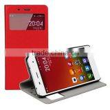 Ultrathin Solid Color Visual Window Design PU Leather Full Body Case With Stand Case for Xiaomi Mi4 thumbnail-2