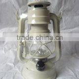 245 WHITE 12 LED CHANGEABLE BRIGHTNESS LED HURRICANE LANTERN