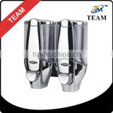 TM-21 100% ABS plastic 400ML chrome bathroom accessories double box wall mount liquid soap dispenser