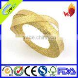 Chinese golden color silk ribbon for jewelry