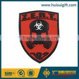 Wholesale Promotional Fashionable 3D Embossed Sew on Rubber Badge thumbnail-1