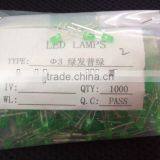 3mm Green Color LED With 4mm LED Spacer