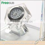 Freesub BXP-06 L100*H280*W75mm Pen Clock Set Blank Sublimation 3d Crystal Photo Frame Clock thumbnail-3