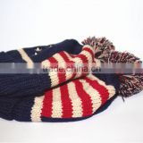 The national flag of wool hat female Qiu Dong the day lovely fashion U.S. winter warm earmuffs knitted winter caps