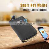 Bluetooth Security Genuine Leather Key Chain Wallet for Men