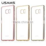 2016 Newest Original USAMS Electroplate Plating TPU and Ultra Thin Transparent Back Cover Case For Samsung Galaxy Note 7