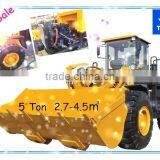 Hot Sale China Well Made 5ton Wheel Loader With Front End Loader for Industrial ,farming or Construction With ce & Iso