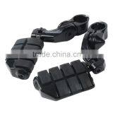 Black 360 Degree Adjustable Highway Foot Pegs Footpeg Footrests For 32mm thumbnail-1