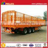 Tri Axle Frame Fence Suround Skete Semi Trailer Ethiopia Howo Cargo Trailer for Animals thumbnail-2