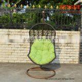 Single Seat White Rattan Hanging Chair for Outdoor thumbnail-4
