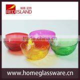 Colored Spray Glass Salad Bowl Fruit Glass Bowl Decorative Bowl thumbnail-1
