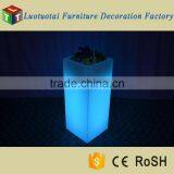 45*45*110cm Square Tall PE Plastic Outdoor LED Light up Flower Pot for Garden Decor thumbnail-3